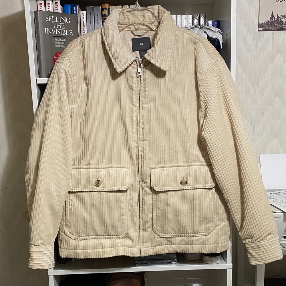 H&M Mens Light Tan Corduroy Jacket
